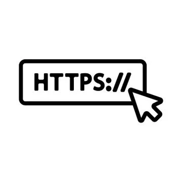 Https protocol vector vector. Isolated contour symbol illustration Illustration