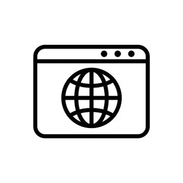 Https protocol vector vector. Isolated contour symbol illustration イラスト素材