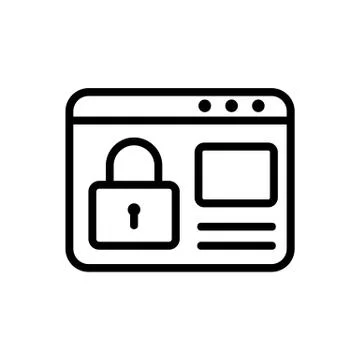 Https protocol vector vector. Isolated contour symbol illustration 库存插图