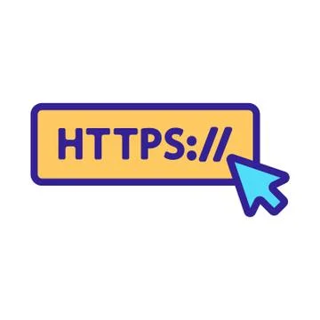 Https protocol vector vector. Isolated contour symbol illustration 스톡 일러스트