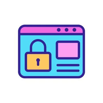 Https protocol vector vector. Isolated contour symbol illustration 스톡 일러스트