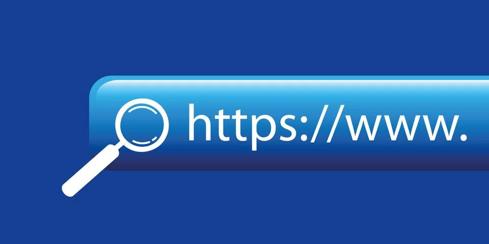 Https search website blue background イラスト素材