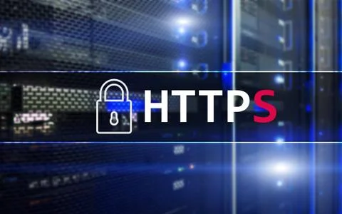 HTTPS, Secure data transfer protocol used on the World Wide Web. Fotos Stock
