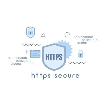 Https secure icon vector illustration Illustration