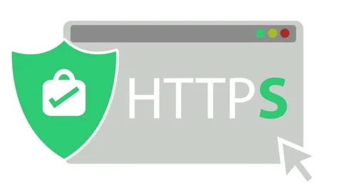HTTPS Secure url Lock in Browser animation with mouse pointer Stock Footage 144325936