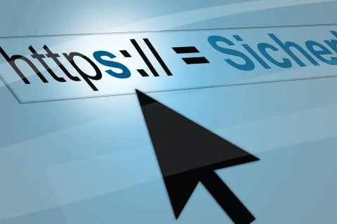 Https security for pc Stock Illustration
