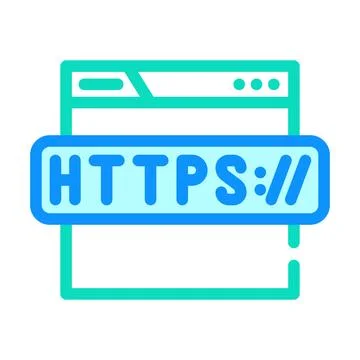 Https seo color icon vector illustration Ilustración de archivo