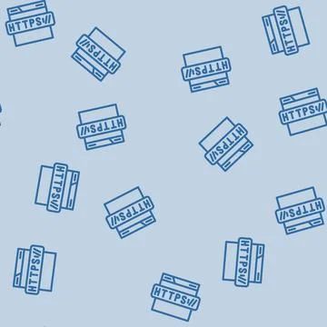 Https seo line vector seamless pattern Illustration