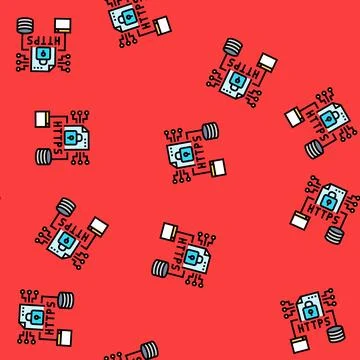Https seo vector seamless pattern 库存插图