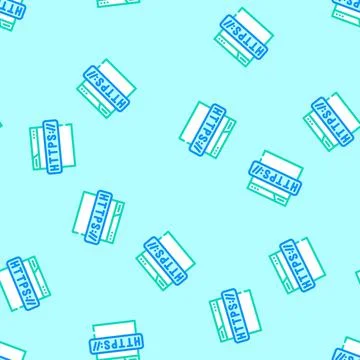 Https seo vector seamless pattern Ilustração Stock