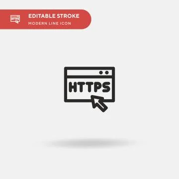 Https Simple vector icon. Illustration symbol design template for web mobile  库存插图