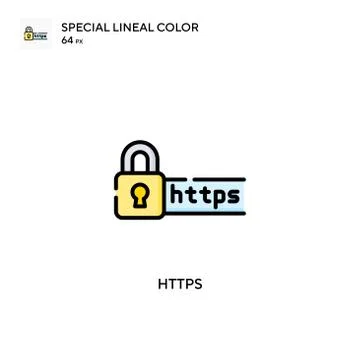 Https Special lineal color icon. Illustration symbol design template for web  库存插图