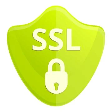 Https ssl certificate icon, cartoon style Ilustración de archivo