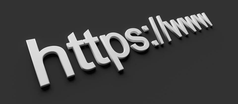 Https www internet web address in search bar of browser 库存插图