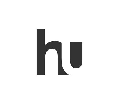 HU creative geometric initial based modern and minimal logo. Letter h u tre.. Stock Illustration