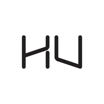 Hu initial letter vector logo icon Illustrazione stock