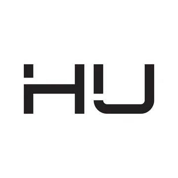 Hu initial letter vector logo icon Stock Illustration