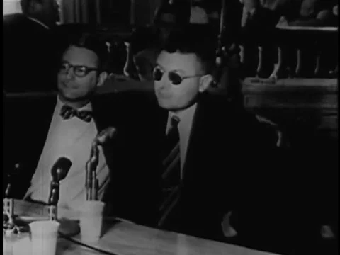 In a HUAC hearing, William Mandel explains why he refuses to answer whether he Stock Footage 74936465