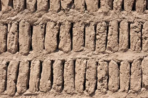 Huaca Pucllana pyramid,with stacked adobe bricks, Miraflores district, Lima.. 写真素材