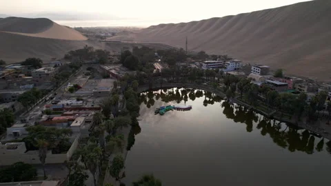 Huacachina at dawn 2 Stock Footage 247724192