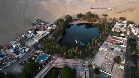 Huacachina at dawn Stock Footage 247724108