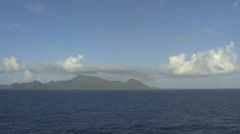 Huahine in the distance Stock Footage 5349504