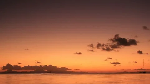 Huahine Sunset Time Lapse Stock Footage 8960644