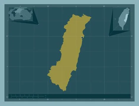Hualien, Taiwan. Solid color shape Stock Illustration