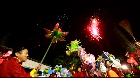 Hualong lights Video stock 167893623
