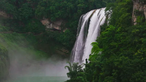Huangguoshu Waterfall Stock Footage 341730919