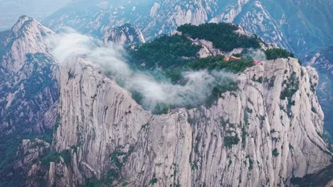 Huashan Sea of Clouds Drone 4K Stock-Footage 337054948