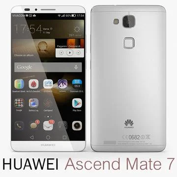 Huawei Ascend Mate 7 Silver 3D Model