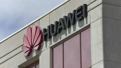 Huawei Canada office building in Markham Ontario Vídeo Stock 154895461