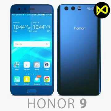 Huawei Honor 9 Blue 3D Model