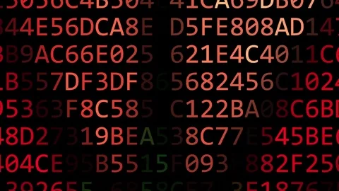 Huawei logo made of flashing hexadecimal symbols on computer screen. Editorial Stock Footage 83016696