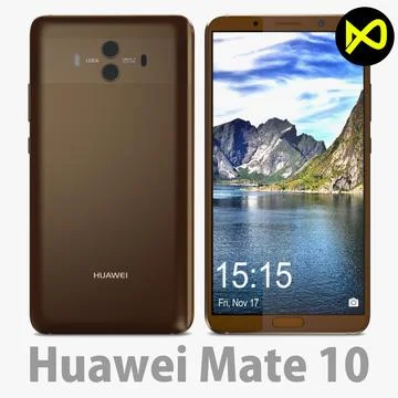 Huawei Mate 10 Mocha Brown 3D Model