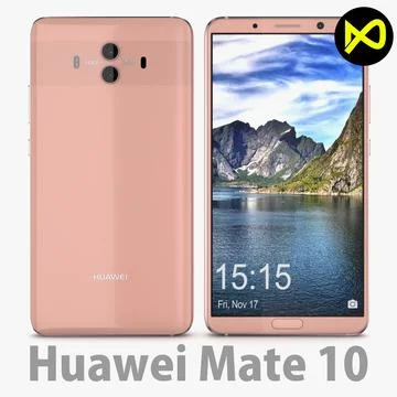 Huawei Mate 10 Pink Gold 3D Model
