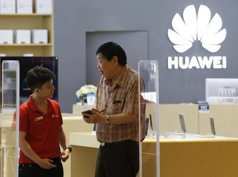 Huawei's use of Android restricted by Google, Bangkok, Thailand - 21 May 2019 Stock Photos