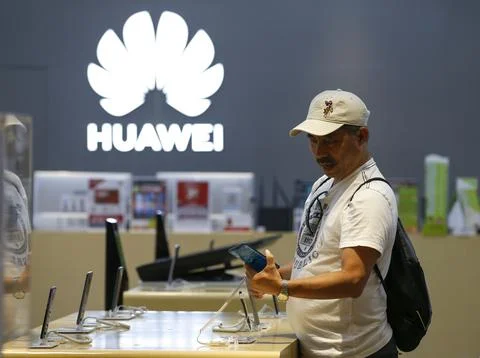 Huawei's use of Android restricted by Google, Bangkok, Thailand - 21 May 2019 Stock Photos
