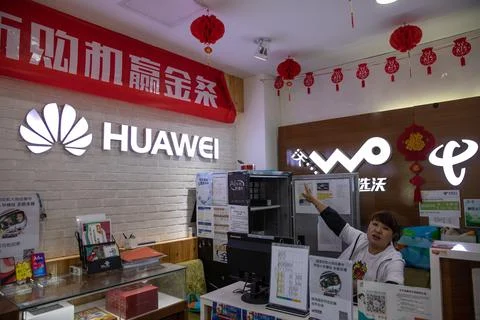 Huawei's use of Android restricted by Google, Beijing, China - 20 May 2019 Stock Photos