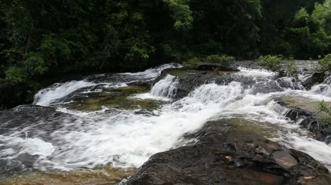 Huay Luang Waterfall Stock Footage 56886832