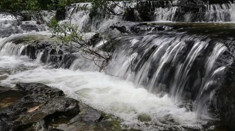 Huay Luang Waterfall  Stock Footage 56887730