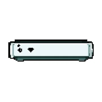 Hub dsl modem pixel art vector illustration Stockillustratie