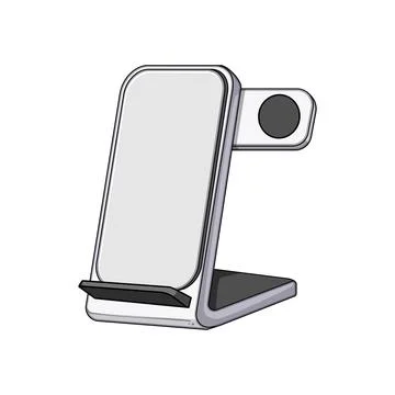 Hub multi device charging station cartoon vector illustration Stockillustratie