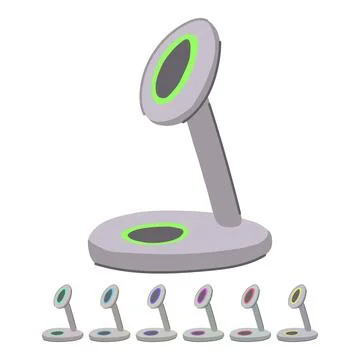 Hub multi device charging station vector cartoon graphic 스톡 일러스트