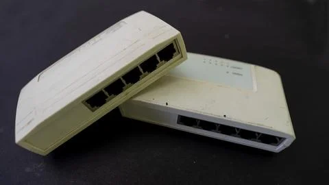 Hub Switch for internet and computer networks Stock Photos