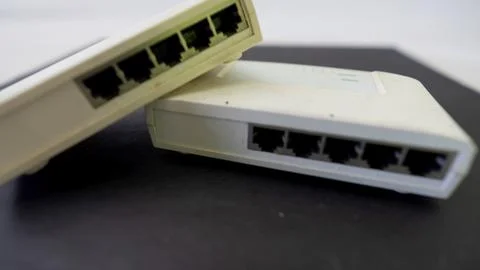 Hub Switch for internet and computer networks Stock Photos