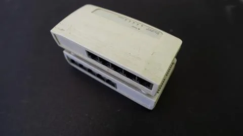 Hub Switch for internet and computer networks Stock Photos