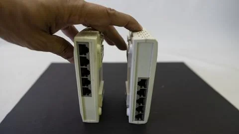 Hub Switch for internet and computer networks Stock Photos