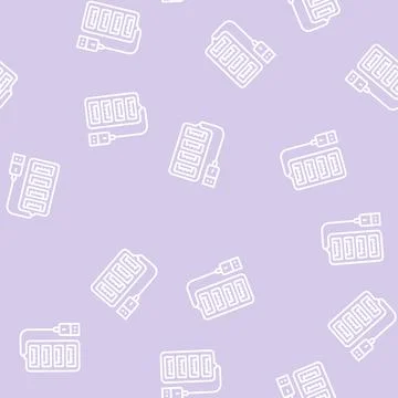 Hub usb line seamless pattern Stock Illustration